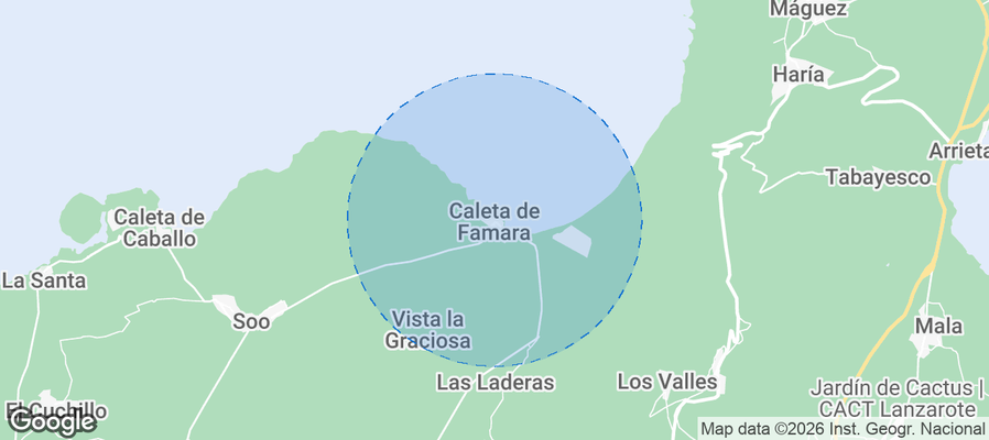 Caleta de Famara Airbnb map